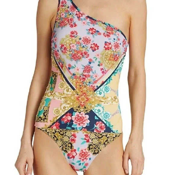Johnny Was Multicolor Floral One Piece Swimsuit and Matching Cover up. - Picture 2 of 9
